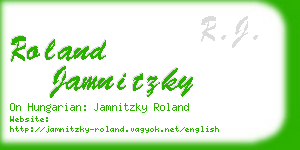 roland jamnitzky business card